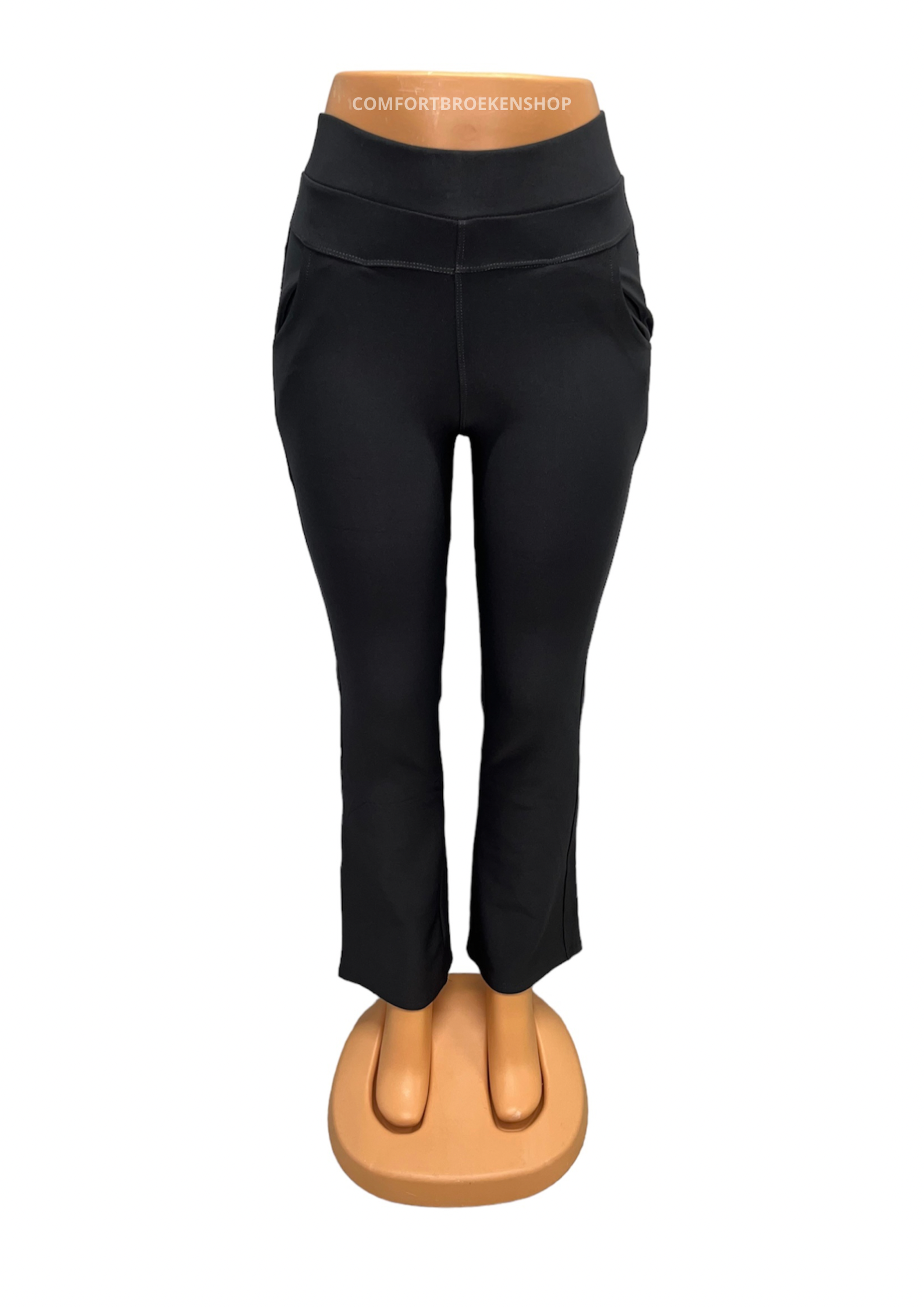 COMFORTBROEK DONKERGRIJS FLARED