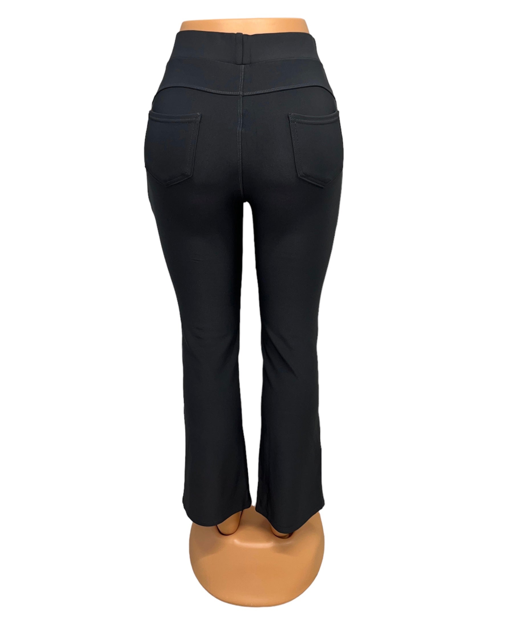 COMFORTBROEK DONKERGRIJS FLARED