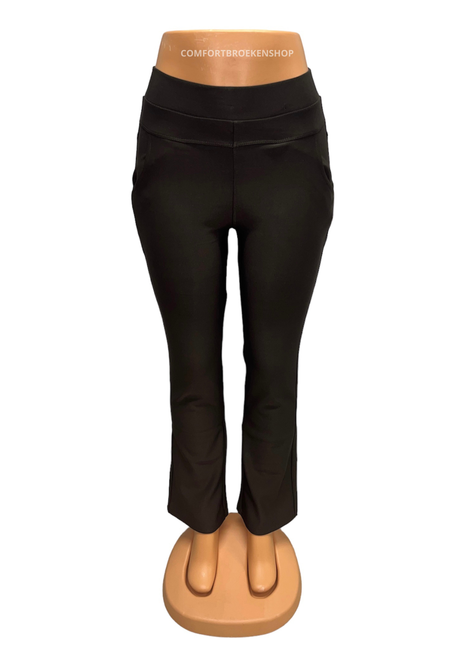 COMFORTBROEK DONKERBRUIN FLARED