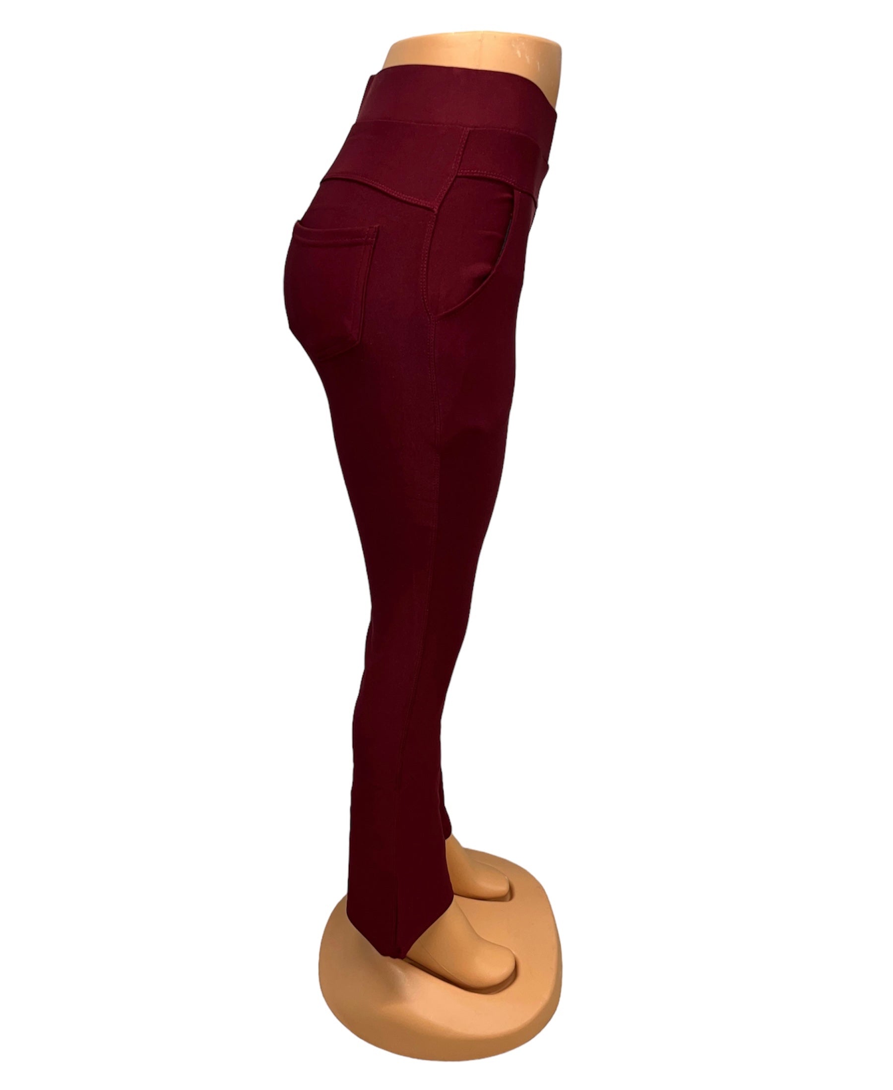 COMFORTBROEK BORDEAUXROOD FLARED