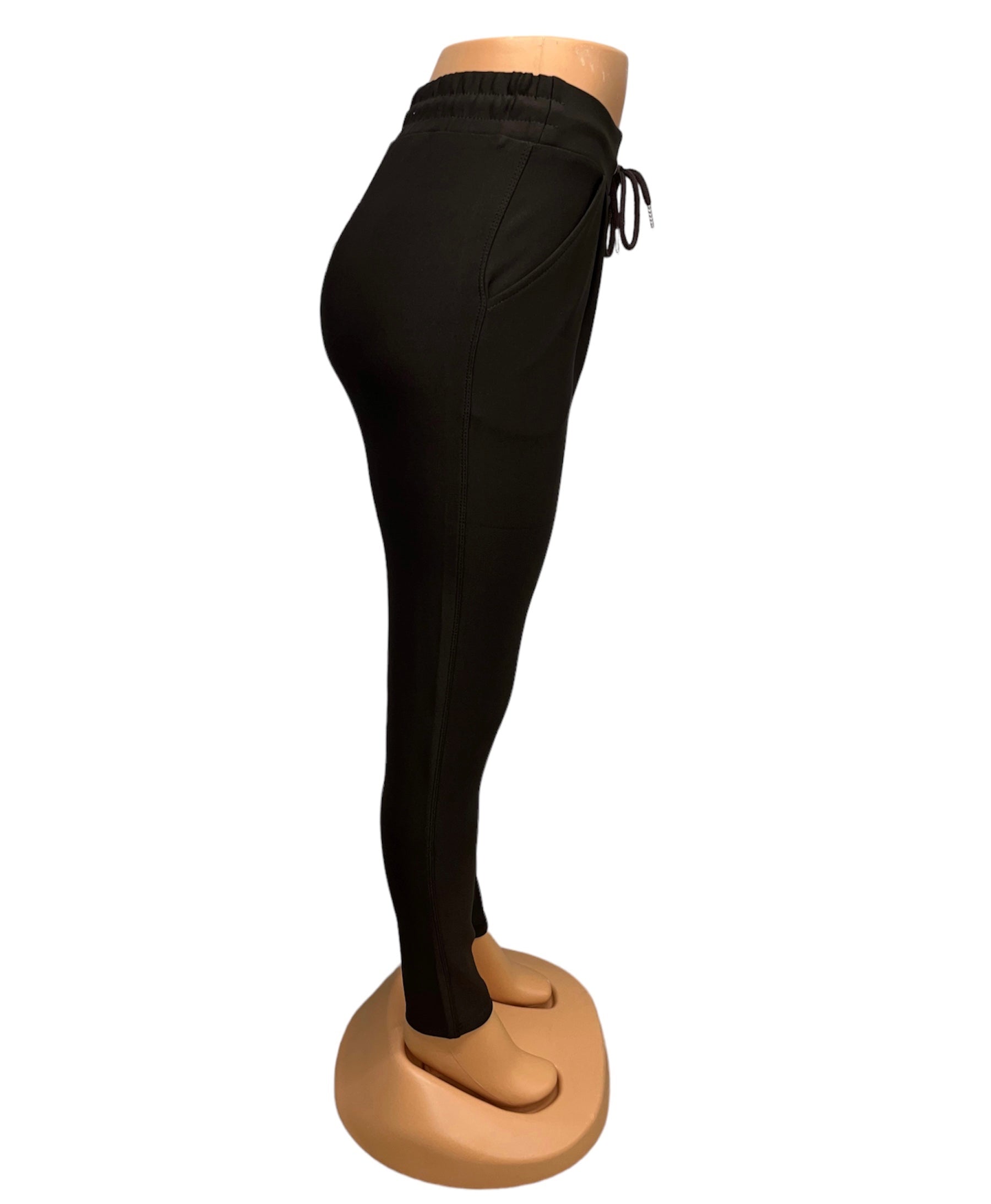 COMFORTBROEK DONKERBRUIN MET VETER