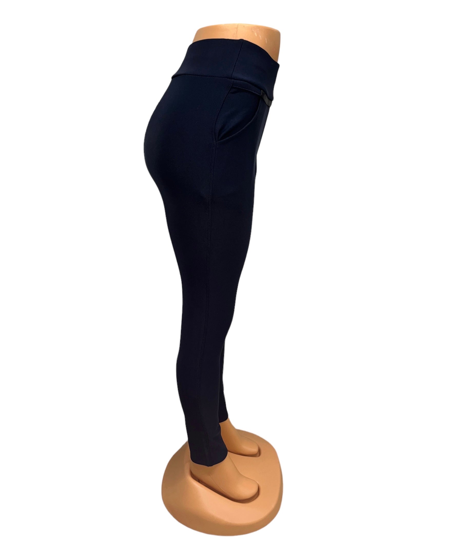 COMFORTBROEK NAVY MET ZWARTE STREEP