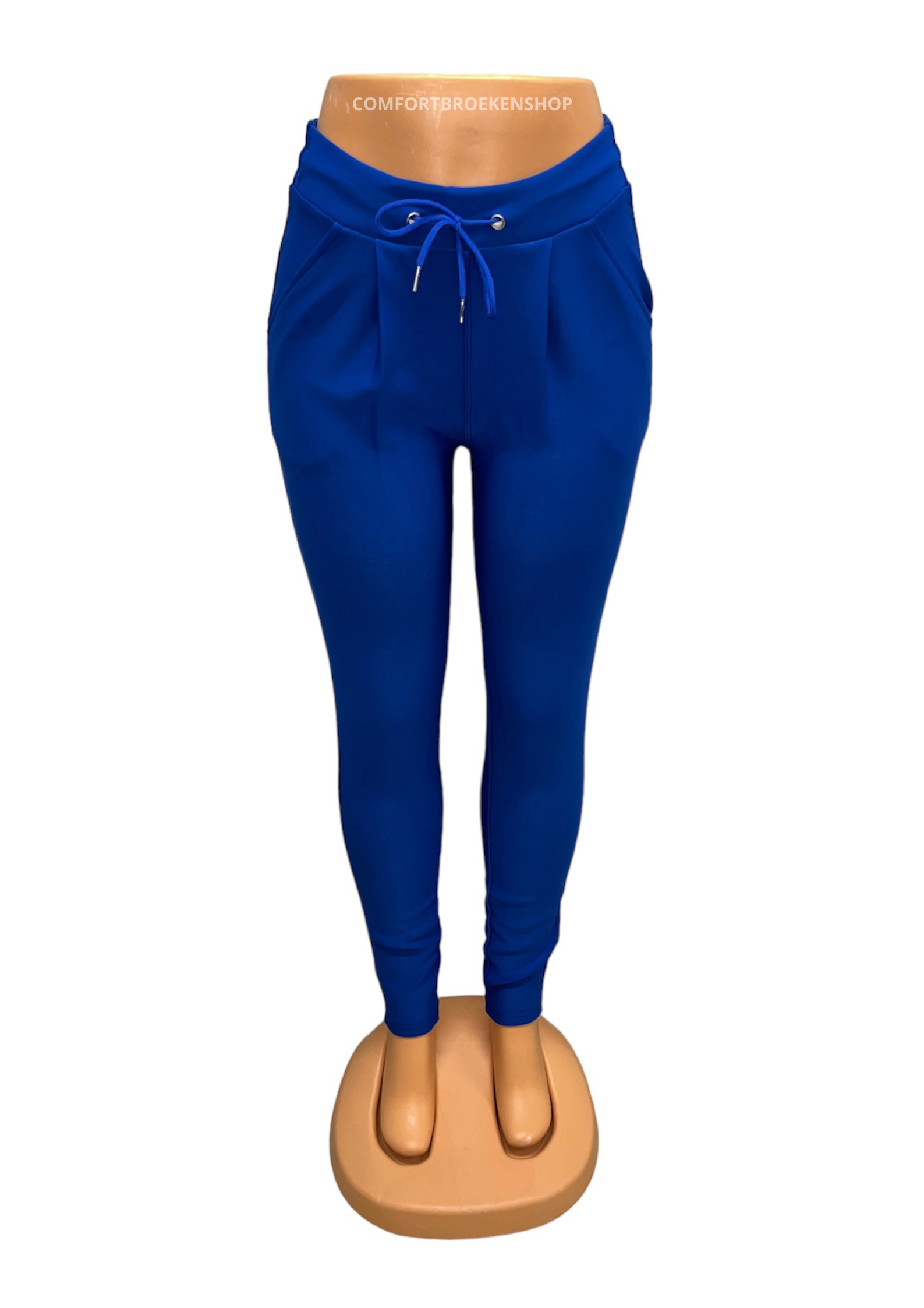 COMFORTBROEK ROYAL BLAUW MET VETER