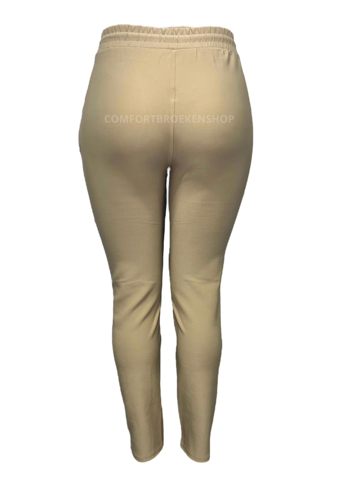 -COMFORTBROEK BEIGE MET VETER